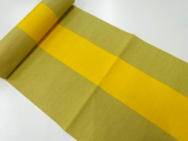 JAPANESE KIMONO / ANTIQUE BOLT FOR HASSUN OBI / WOVEN STRIPE